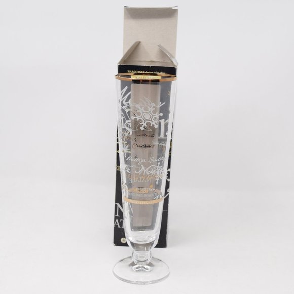Warsteiner Merry Christmas Winter Stars Tulip Champagne Beer Glass with Box 2010 - Picture 14 of 16